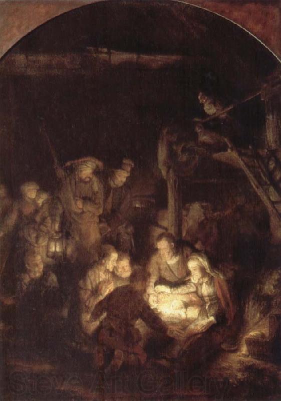 REMBRANDT Harmenszoon van Rijn The Adoration of the Shepherds Germany oil painting art